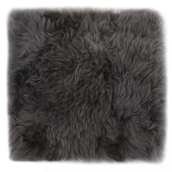 2 db világosszürke valódi báránybőr székpárna 40 x 40 cm