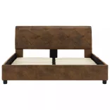 barna művelúr ágykeret 140 x 200 cm