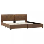 barna művelúr ágykeret 160 x 200 cm