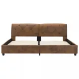 barna művelúr ágykeret 160 x 200 cm