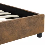 barna művelúr ágykeret 160 x 200 cm