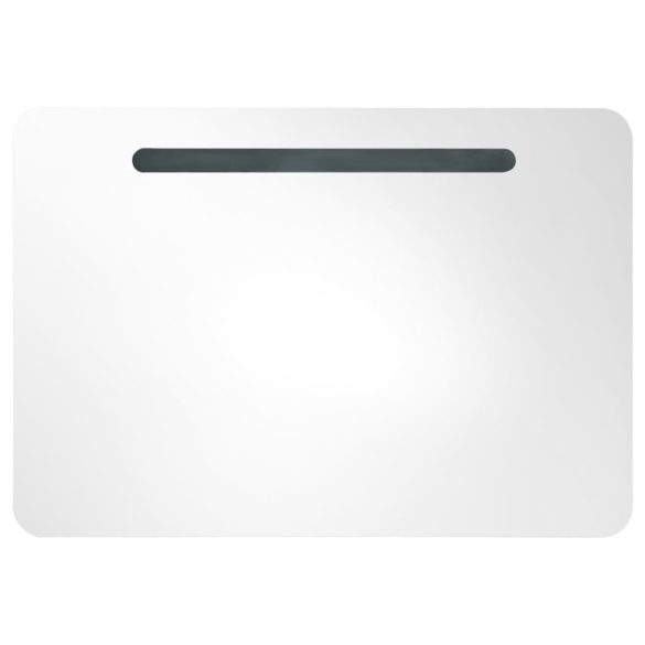 tükrös fürdőszobaszekrény LED világítással 80 x 9,5 x 55 cm