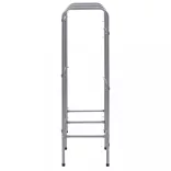 ezüstszínű acél tárolópolc 6 ládához 96 x 33 x 116 cm