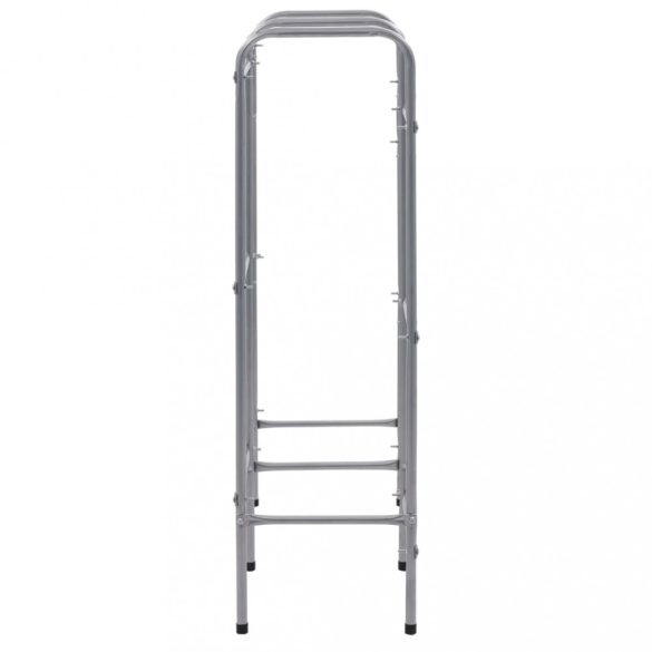 ezüstszínű acél tárolópolc 6 ládához 96 x 33 x 116 cm