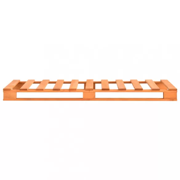 barna tömör fenyőfa raklap ágykeret 90 x 200 cm