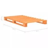 barna tömör fenyőfa raklap ágykeret 90 x 200 cm