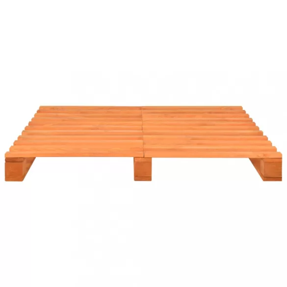 barna tömör fenyőfa raklap ágykeret 200 x 200 cm