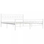 fehér fém ágykeret 140 x 200 cm