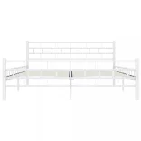 fehér fém ágykeret 140 x 200 cm