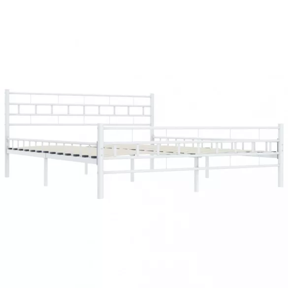 fehér fém ágykeret 160 x 200 cm