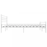 fehér fém ágykeret 160 x 200 cm