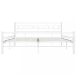 fehér fém ágykeret 200 x 200 cm