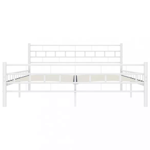 fehér fém ágykeret 200 x 200 cm