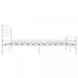 fehér fém ágykeret 200 x 200 cm