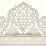 3-paneles fehér mangófa kézzel faragott térelválasztó 120x165cm