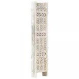 5-paneles fehér mangófa kézzel faragott térelválasztó 200x165cm