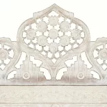 5-paneles fehér mangófa kézzel faragott térelválasztó 200x165cm