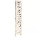 3-paneles fehér mangófa kézzel faragott térelválasztó 120x165cm