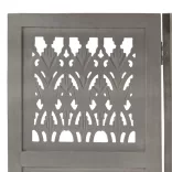 5-paneles szürke kézzel faragott térelválasztó 200 x 165 cm