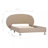 cappuccino színű műbőr ágykeret 100 x 200 cm