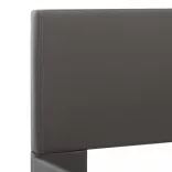 szürke LED-es műbőr ágykeret 140 x 200 cm