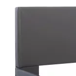 szürke LED-es műbőr ágykeret 180 x 200 cm