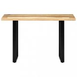 tömör újrahasznosított fa étkezőasztal 120 x 60 x 76 cm