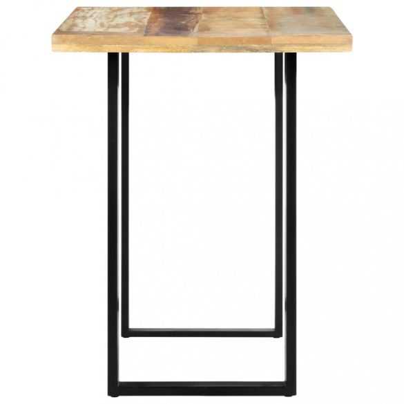 tömör újrahasznosított fa étkezőasztal 120 x 60 x 76 cm