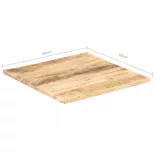 tömör mangófa asztallap 25-27 mm 60 x 60 cm