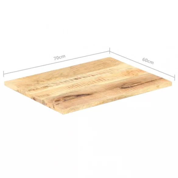 tömör mangófa asztallap 25-27 mm 70 x 60 cm