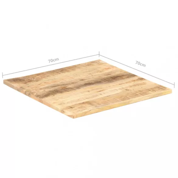 tömör mangófa asztallap 25-27 mm 70 x 70 cm