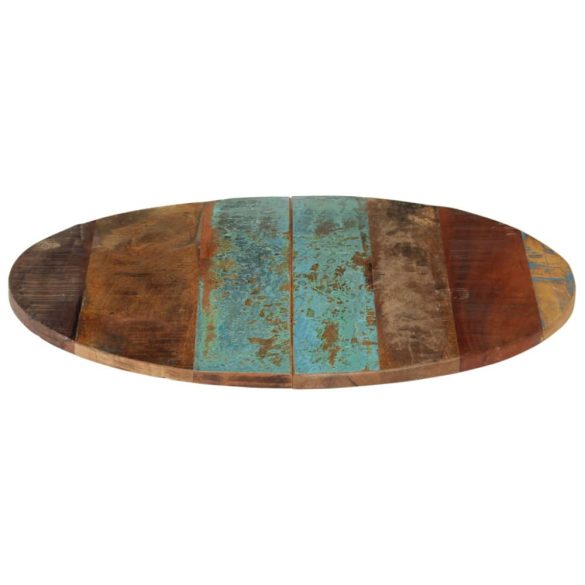 kerek tömör újrahasznosított fa asztallap 60 cm 15-16 mm