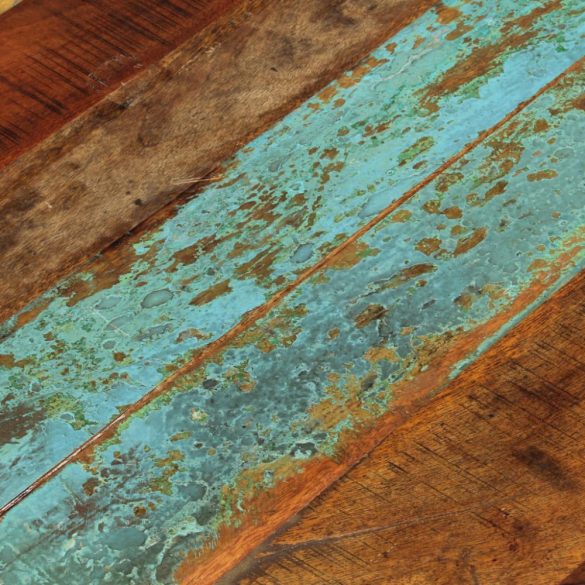 kerek tömör újrahasznosított fa asztallap 60 cm 15-16 mm