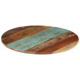 kerek tömör újrahasznosított fa asztallap 60 cm 15-16 mm