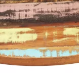 kerek tömör újrahasznosított fa asztallap 40 cm 25-27 mm