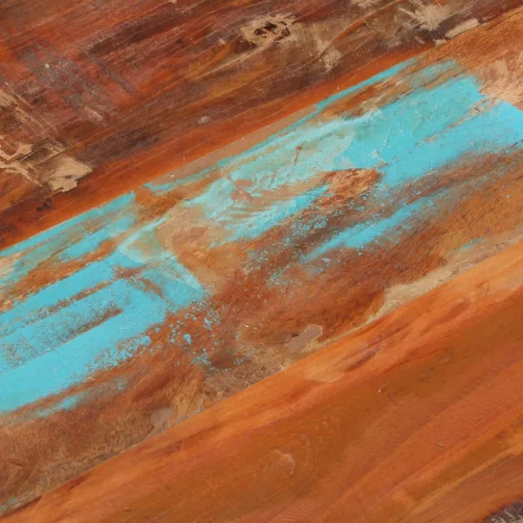 négyszögű tömör újrahasznosított fa asztallap 60x100cm 15-16mm