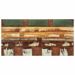 négyszögű tömör újrahasznosított fa asztallap 60x120cm 15-16mm