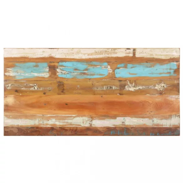 négyszögű tömör újrahasznosított fa asztallap 60x140cm 15-16 mm