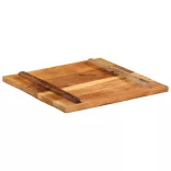 négyszögű tömör újrahasznosított fa asztallap 60x60 cm 25-27 mm