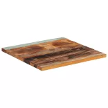 négyszögű tömör újrahasznosított fa asztallap 60x60 cm 25-27 mm
