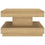 világosbarna MDF dohányzóasztal 60 x 60 x 35 cm