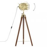 háromlábú tömör mangófa állólámpa 97 cm