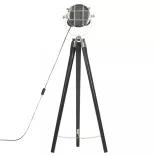 fekete háromlábú tömör mangófa állólámpa 97 cm