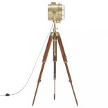 háromlábú tömör mangófa állólámpa 165 cm