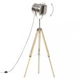 háromlábú tömör mangófa állólámpa 140 cm