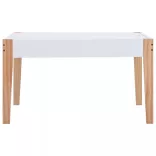 3-részes fekete és fehér táblás gyerekasztal- és székkészlet