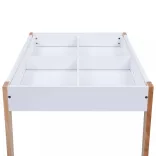 3-részes fekete és fehér táblás gyerekasztal- és székkészlet