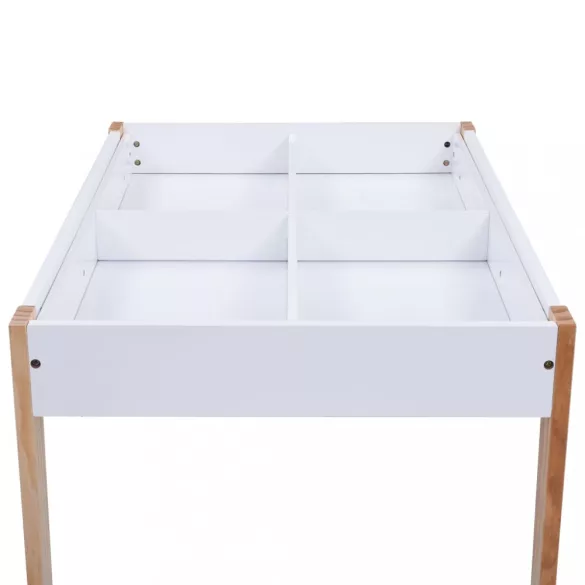 3-részes fekete és fehér táblás gyerekasztal- és székkészlet