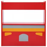 3-részes tűzoltóautó formájú gyerekasztal- és székkészlet