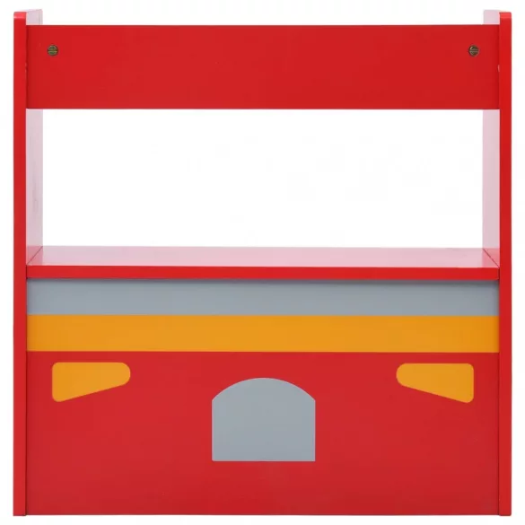 3-részes tűzoltóautó formájú gyerekasztal- és székkészlet